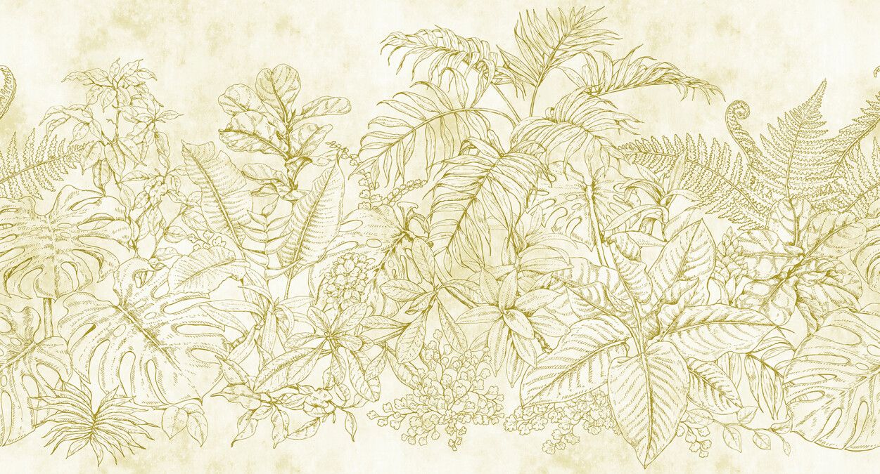 Fern Garden Mural - Green