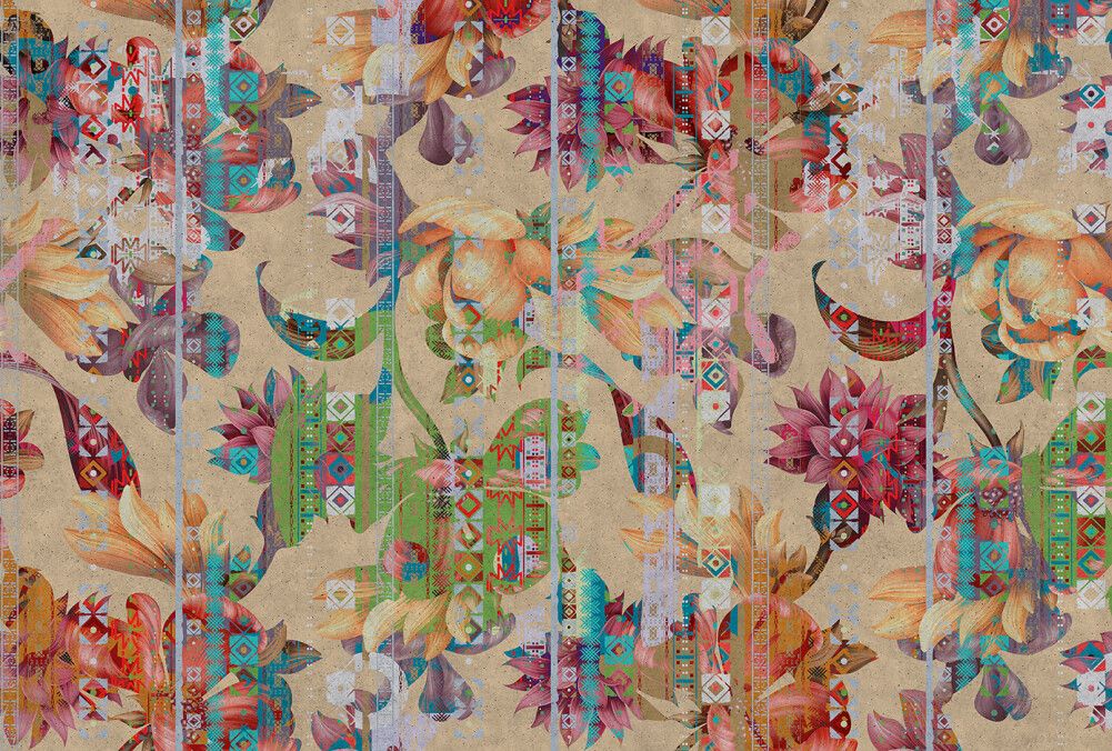Collage Mural - Saffron