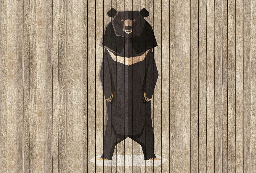 Born to be Wild Mural - Bear