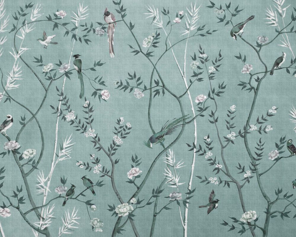 Tea Room Mural - Duck Egg
