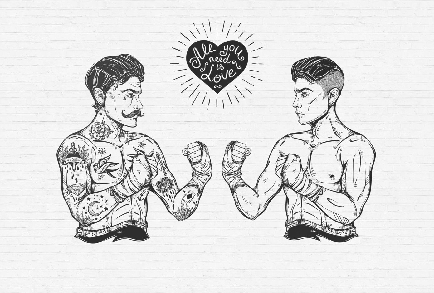 The Pugilists Mural