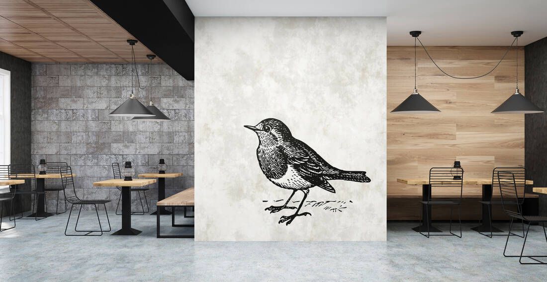 Sketchpad Bird Mural