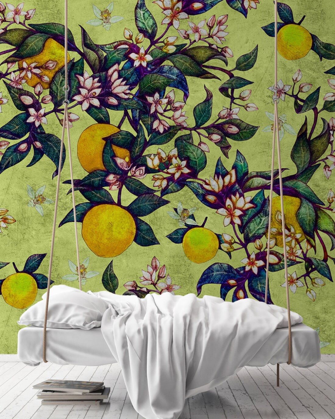 Grapefruit Tree Mural - Green