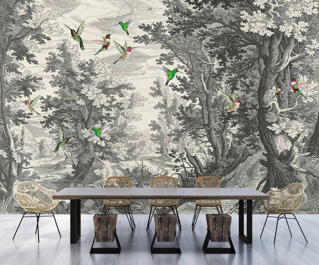 Fancy Forest Mural - Birds