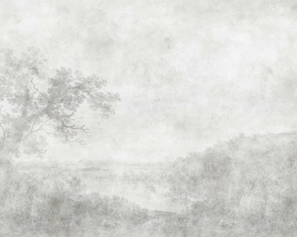 Romantic River Mural - Grey