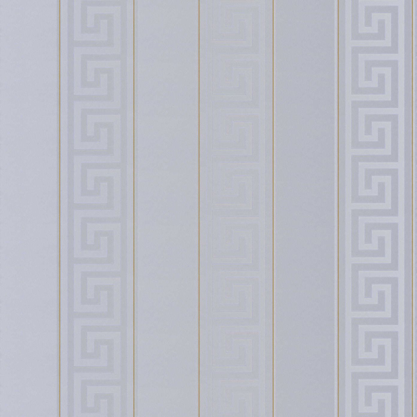 Silver - Greek Key Stripe by Versace