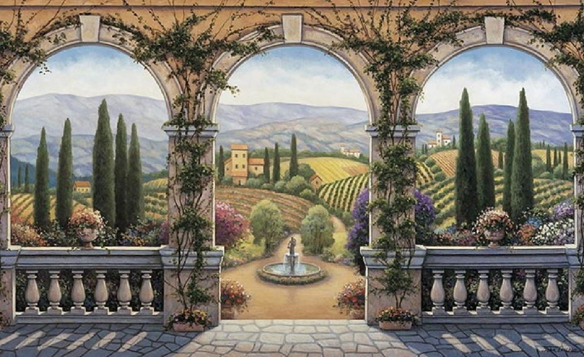 Tuscan Villa Mural