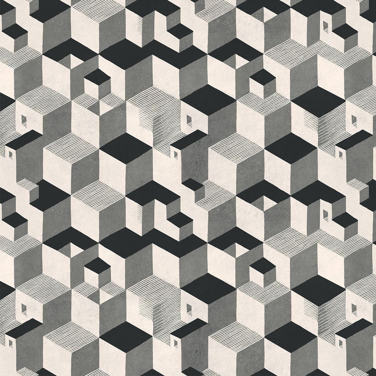 Grey - Cube by Escher