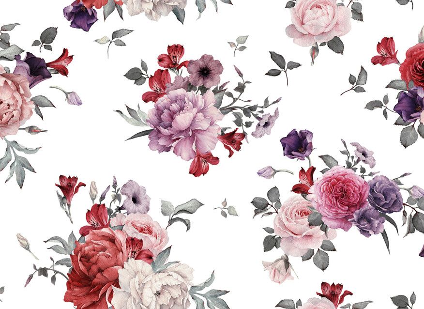 Peony Posies Mural