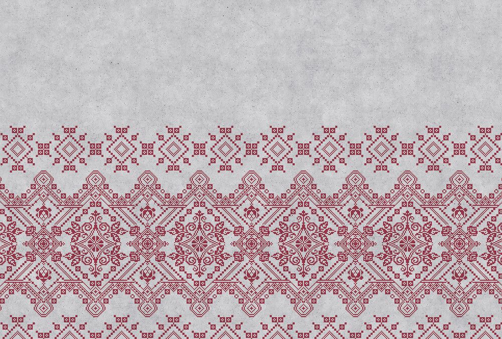 Nordic Mural - Burgundy