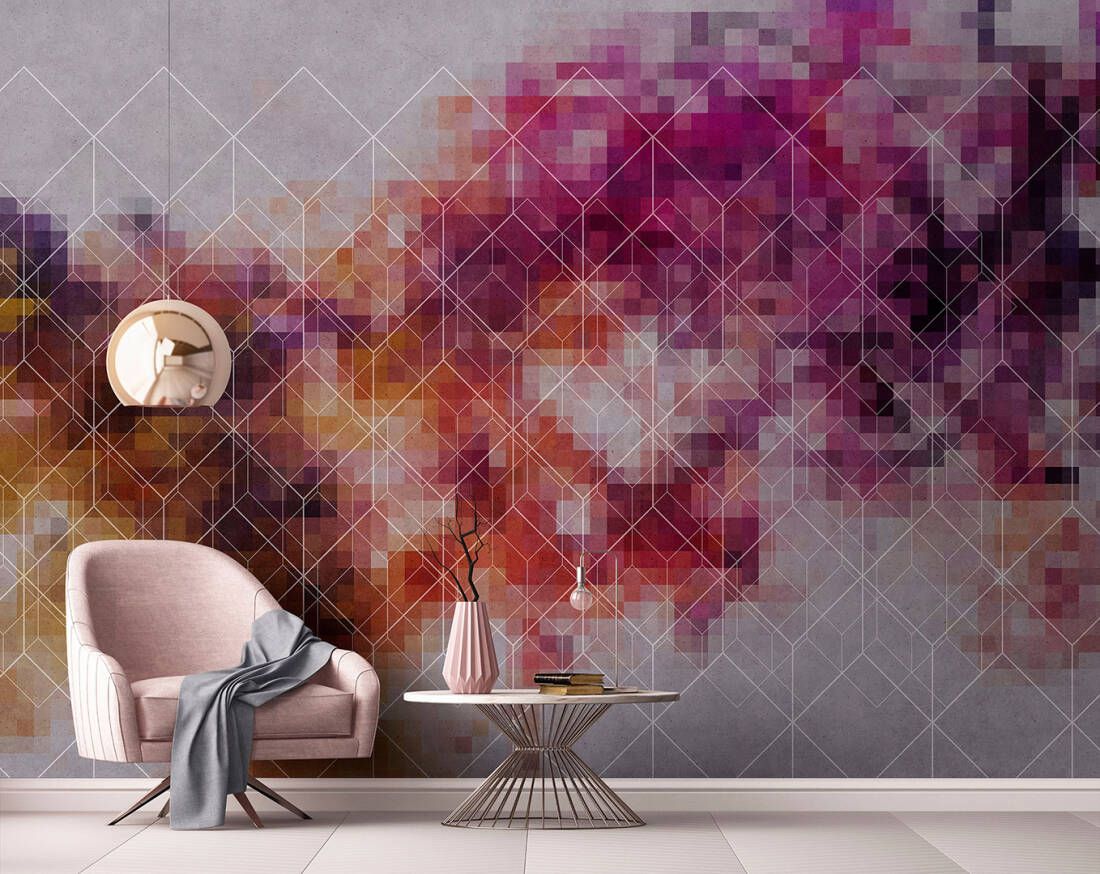 Colour Network Mural - Pink