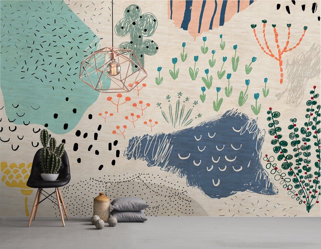 Crayon Garden 1 Mural