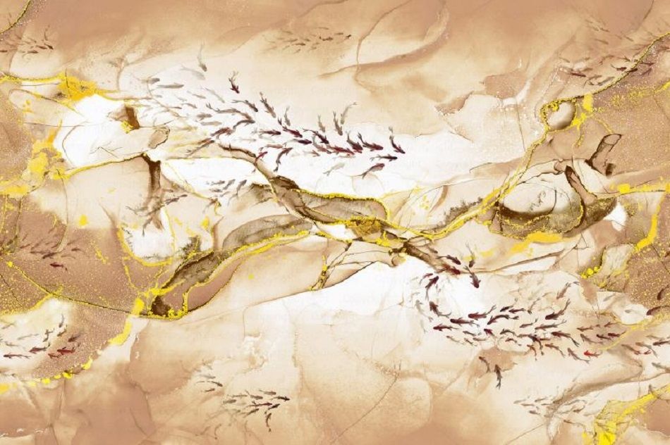 Gold - Aquamarble Mural