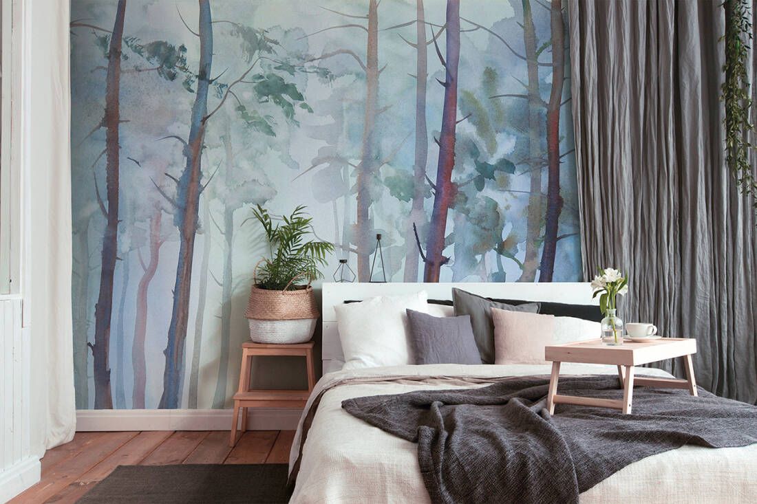 Aquarelle Forest Mural