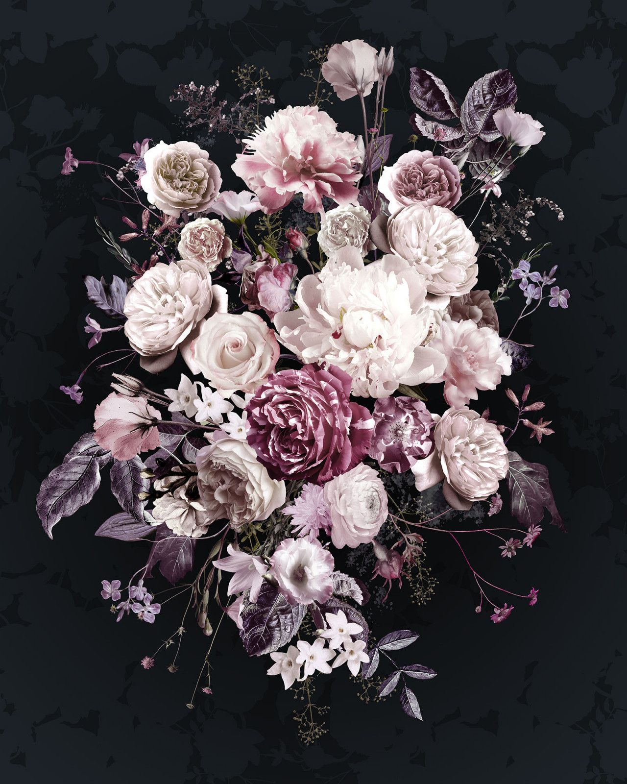 Bouquet Noir Mural