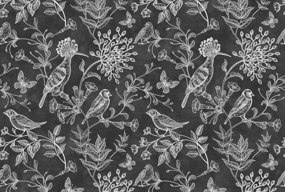 Blackboard Birds Mural