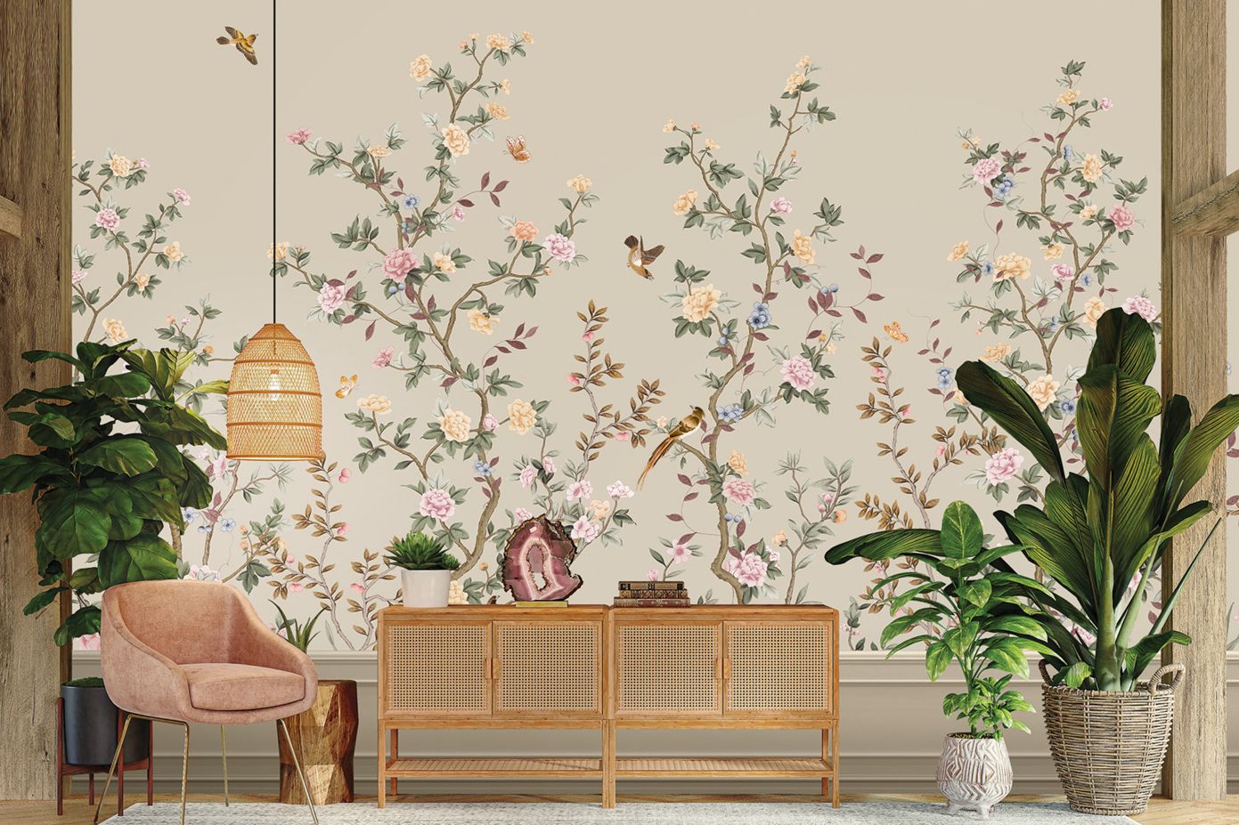 Multicolour - Rambling Rose Mural