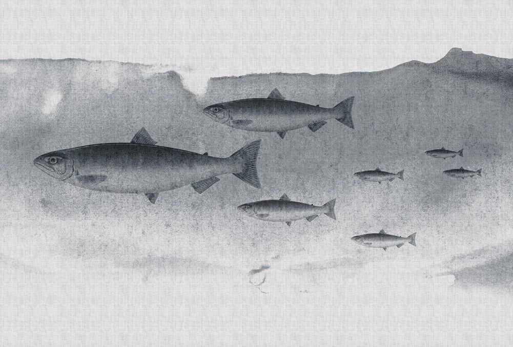 Into the Blue Mural - Grey