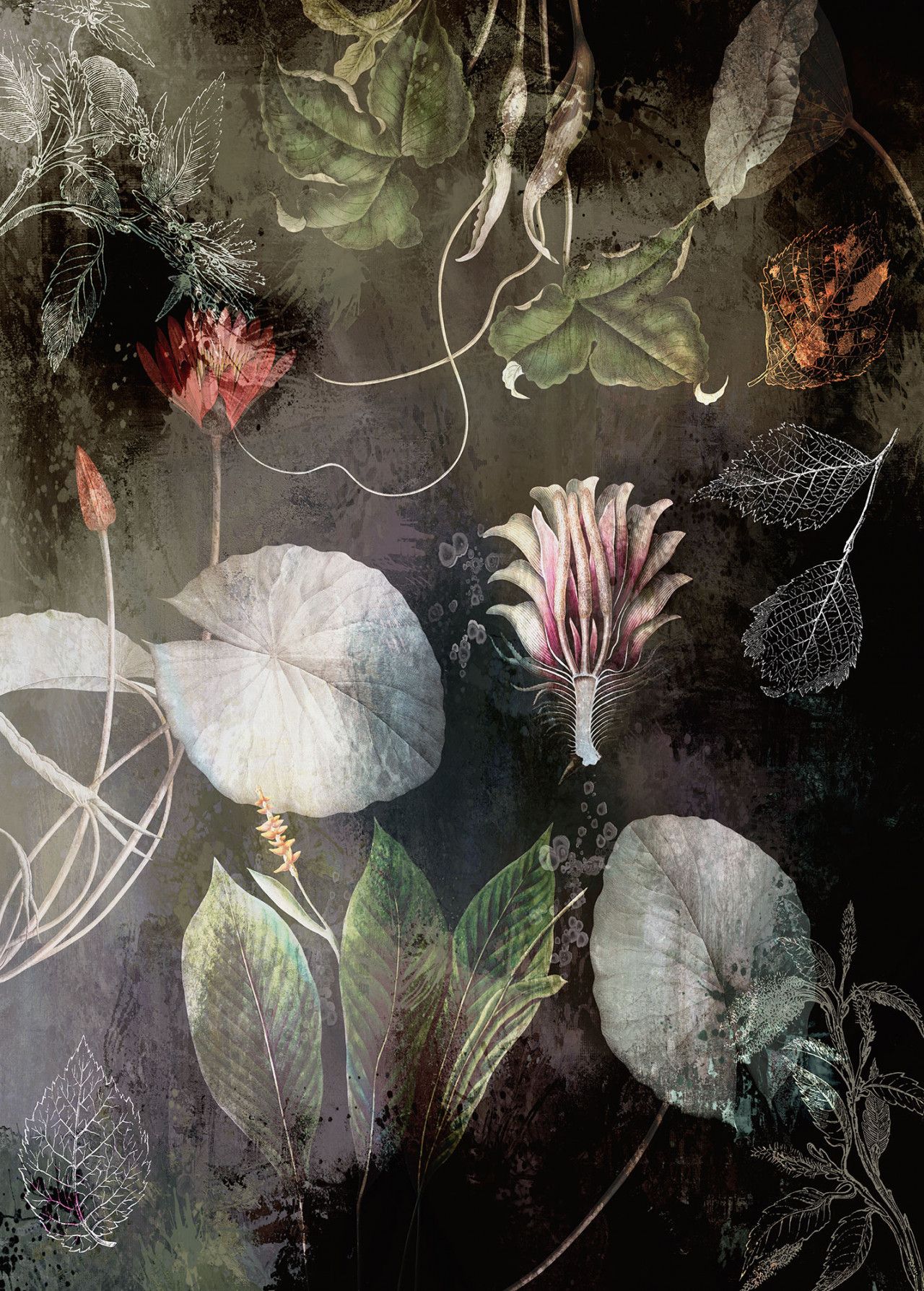 Night Flowers Mural