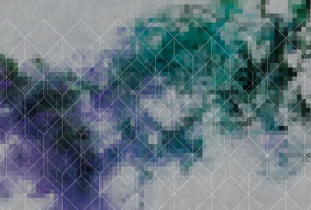 Colour Network Mural - Teal