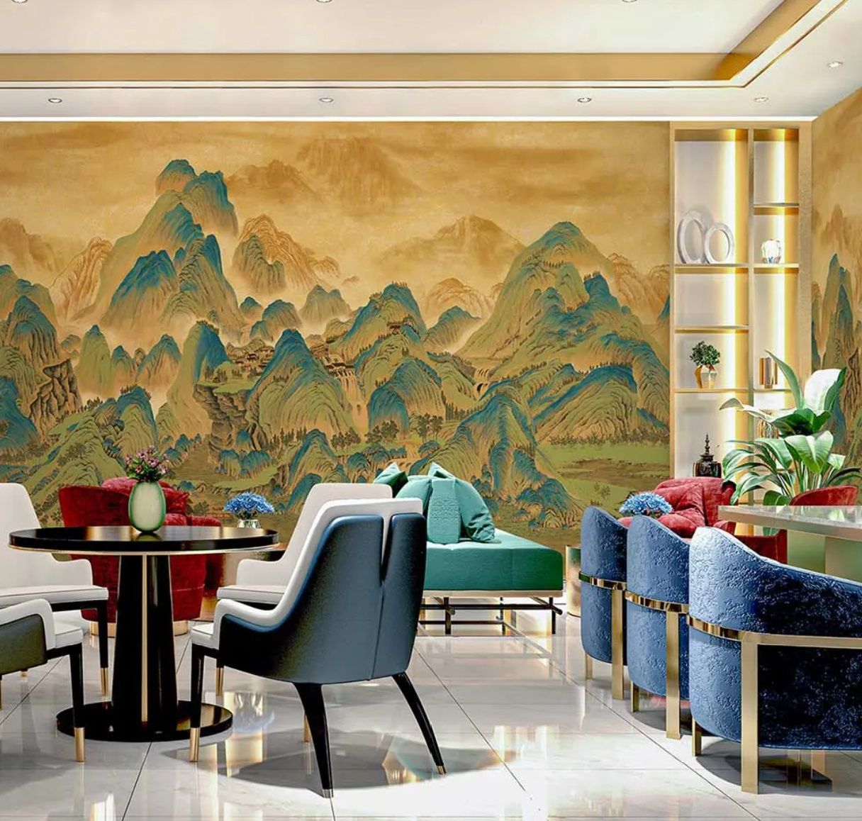 Gold - Mountain Village Mural