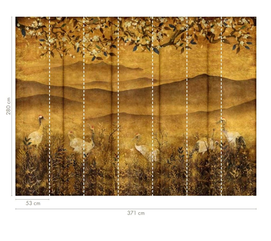 Egrets at Sunset Mural