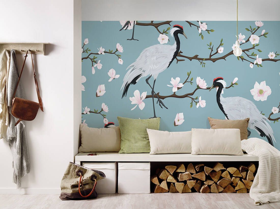 Japanese Cranes Mural