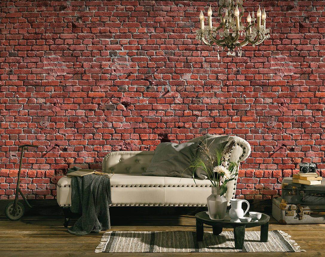 Red Brick Wall Mural