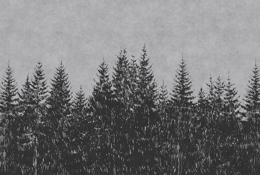 Black Forest Mural - Grey