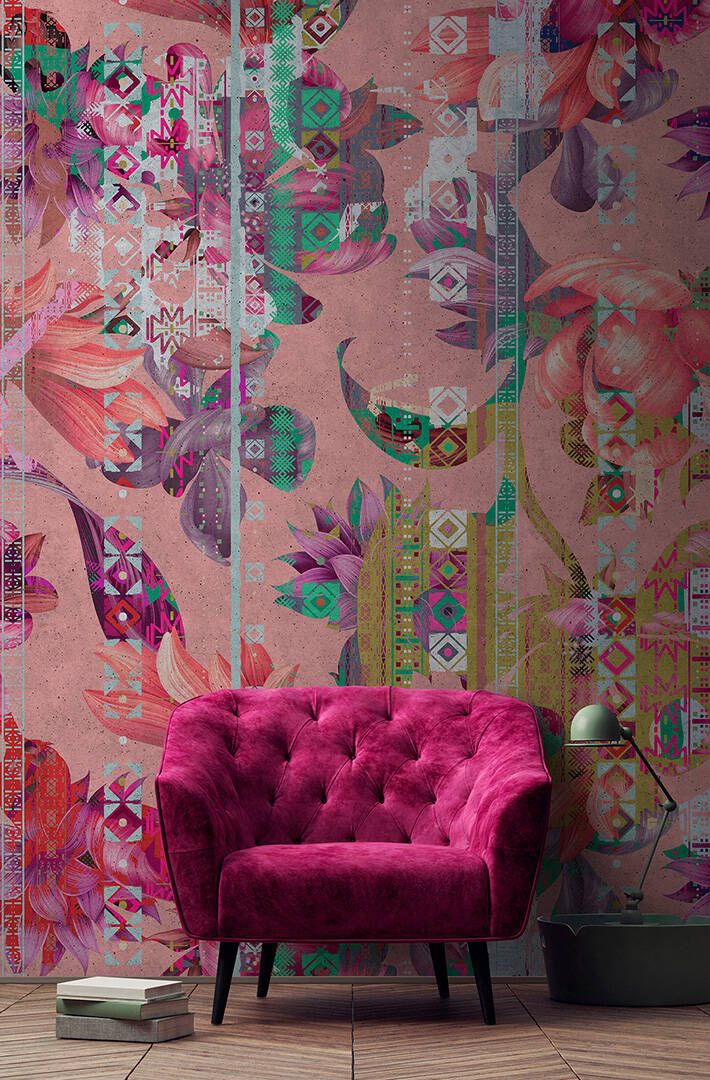 Collage Mural - Pink