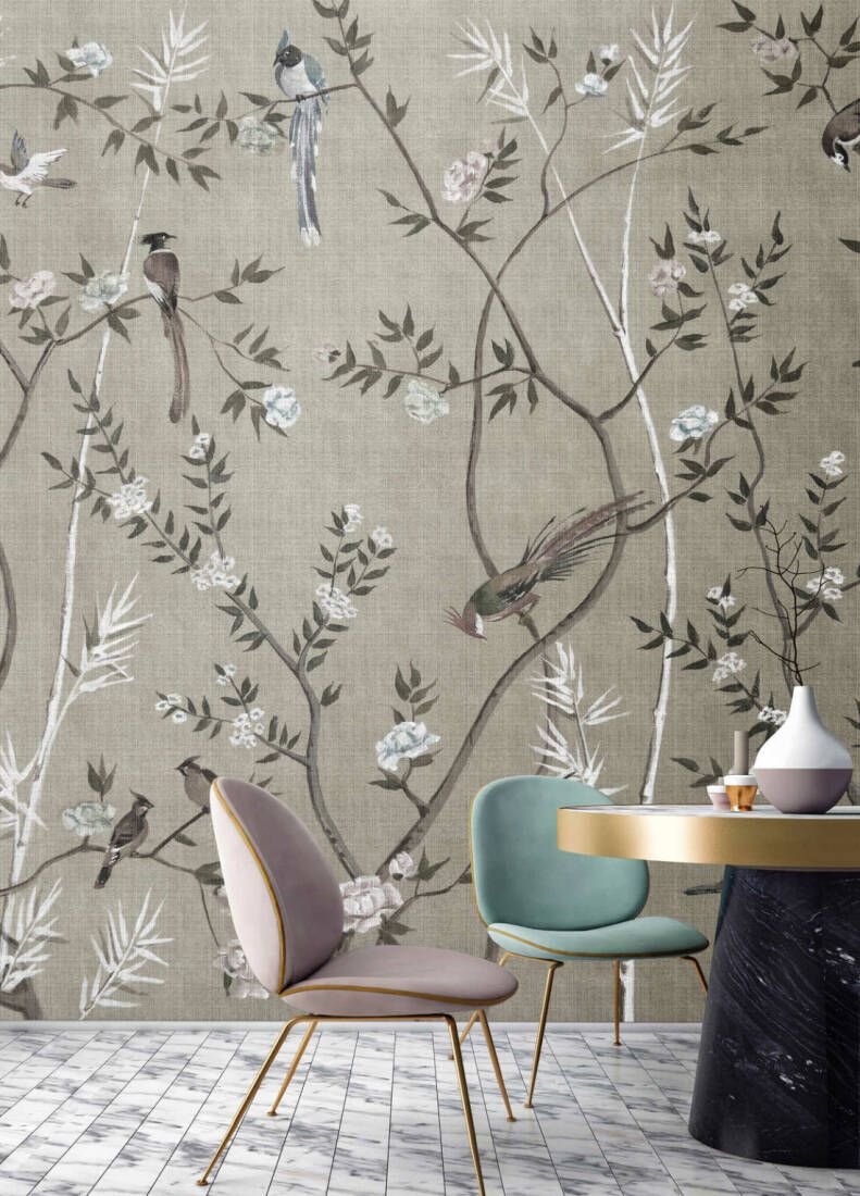 Tea Room Mural - Taupe