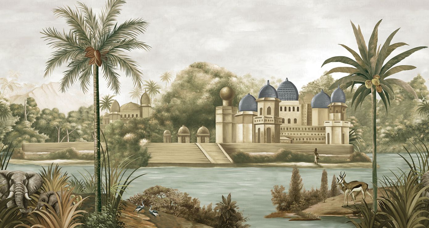 Mint - Mughal Garden Mural