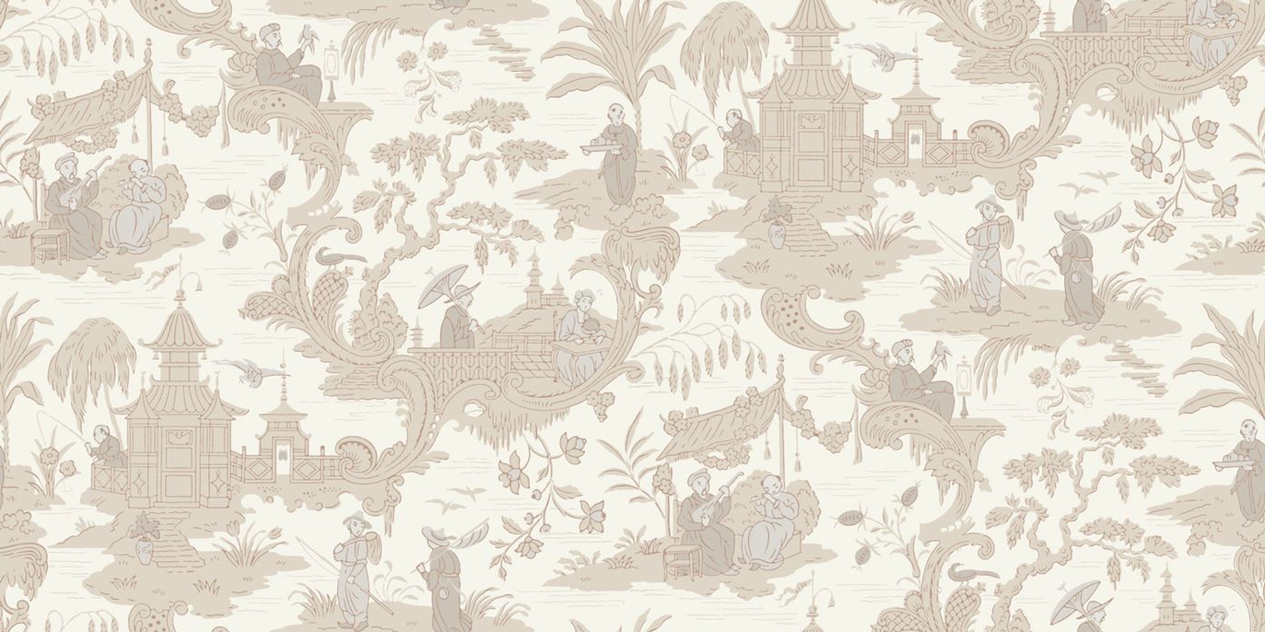 Beige - Chinese Toile
