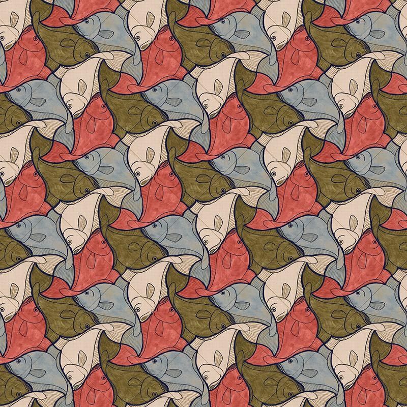 Coral - Fish by Escher