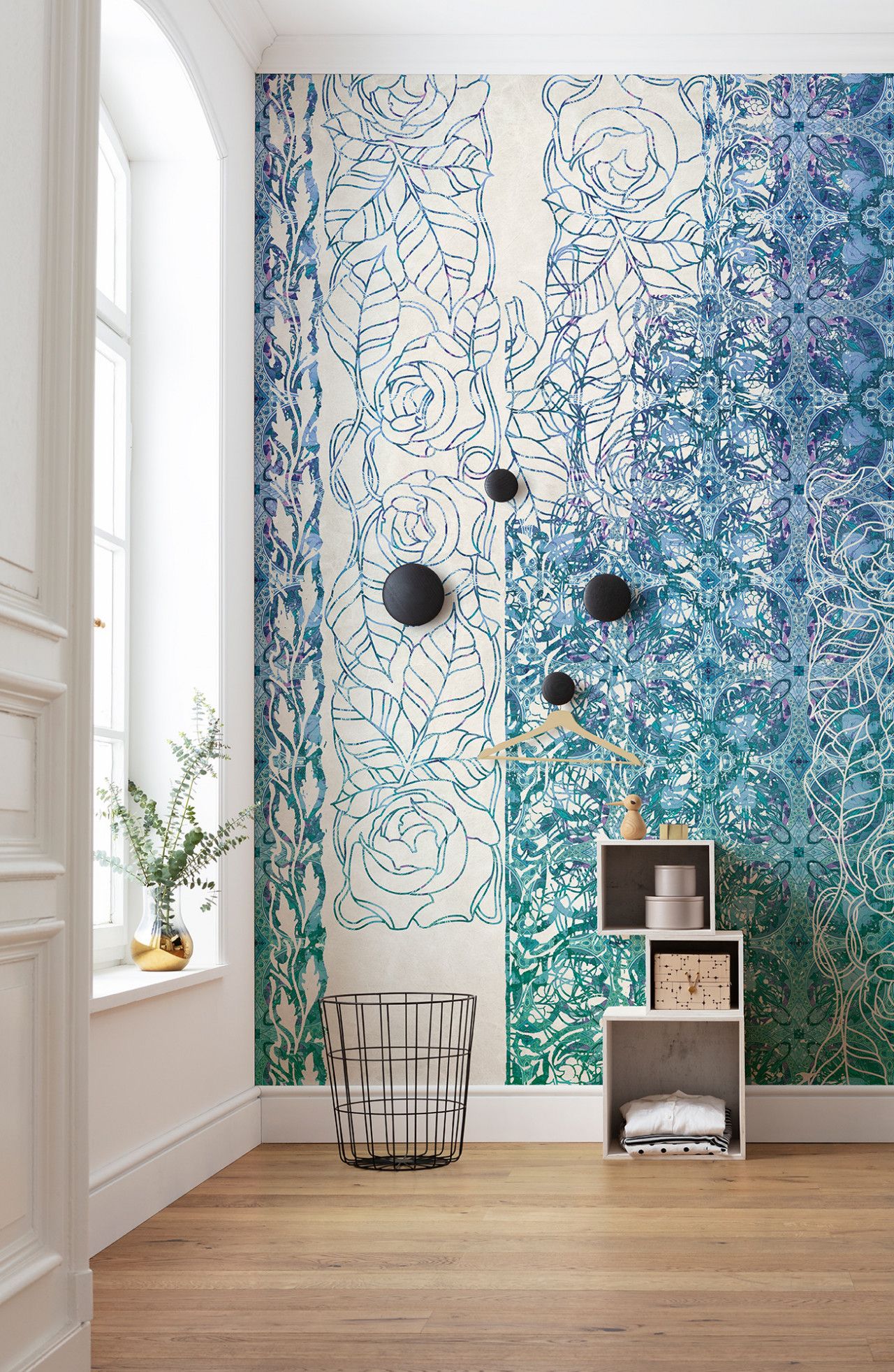Art Nouveau Bleu Mural