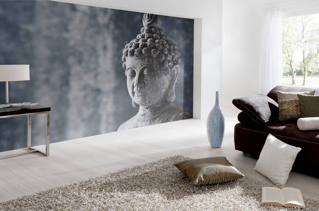 Buddha Mural - Grey