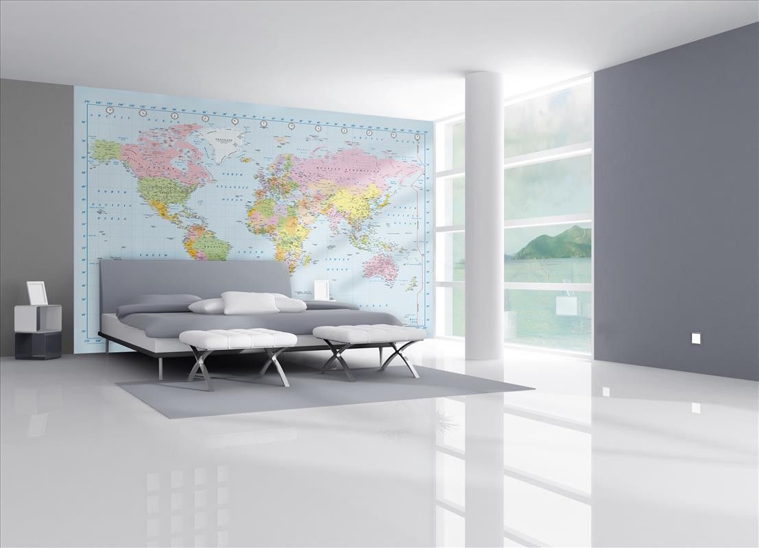 World Map Mural (L)