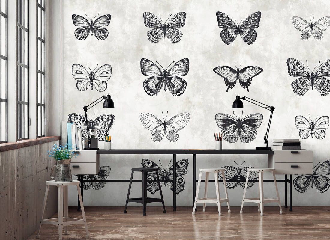 Sketchpad Butterflies Mural