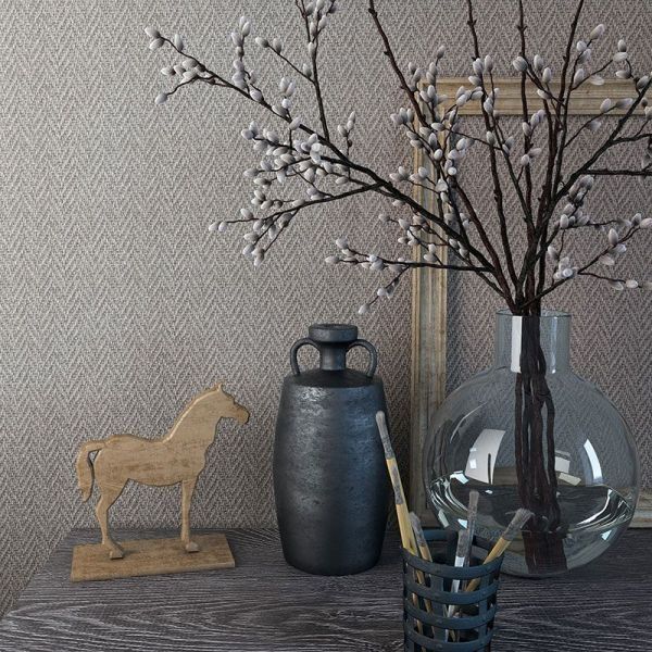 Grey - Rattan Herringbone