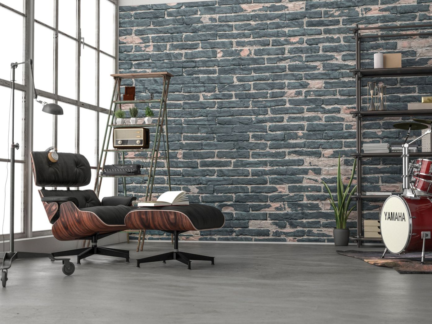 Painted Bricks Mural