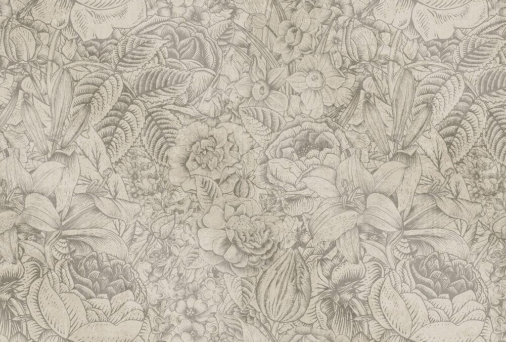 Botanica Mural - Sepia