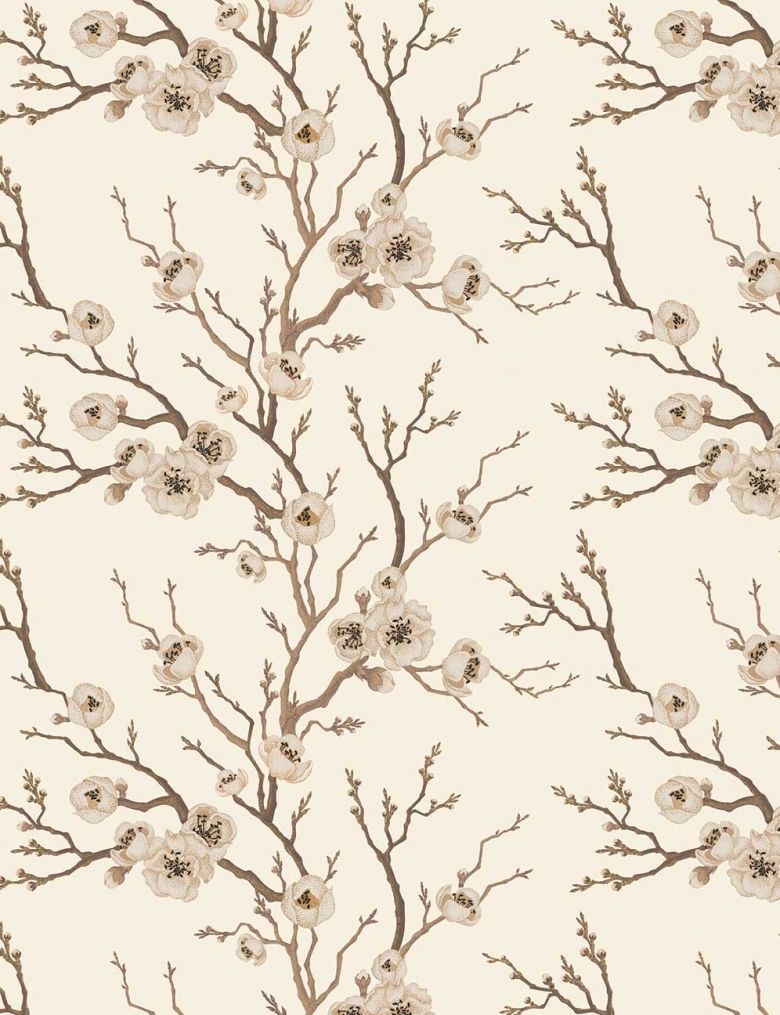 Cream - Japanese Floral Tree