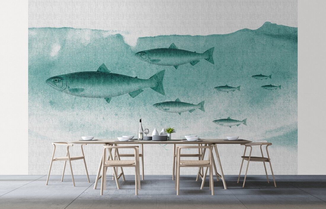 Into the Blue Mural - Teal