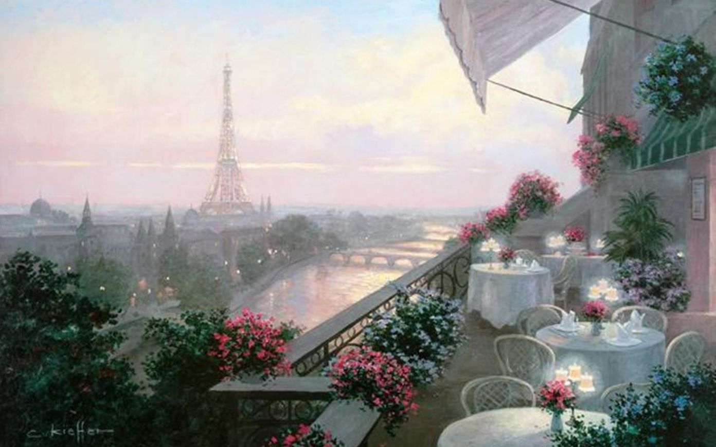 Dinner on the Terrace Mural