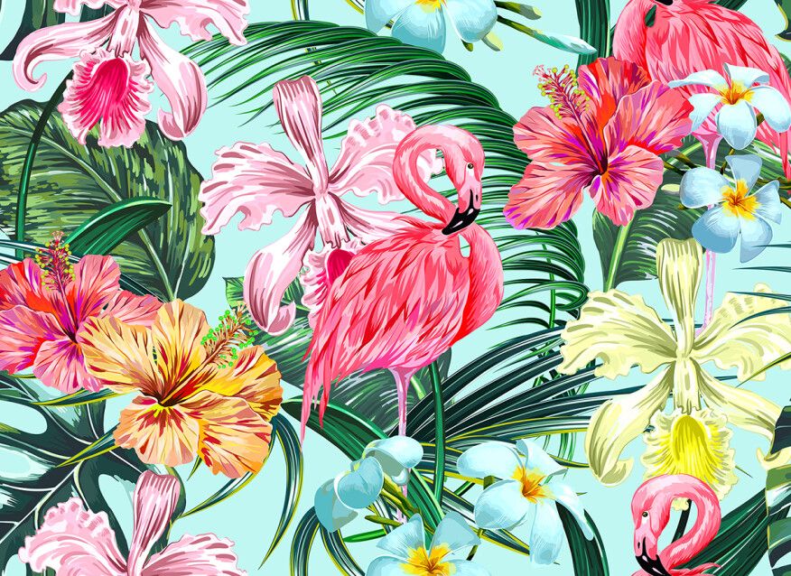 Flamingo Art Mural