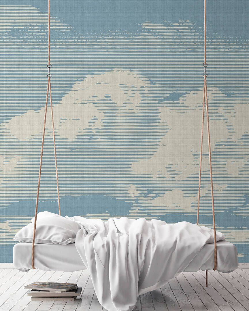 Clouds Mural - Blue