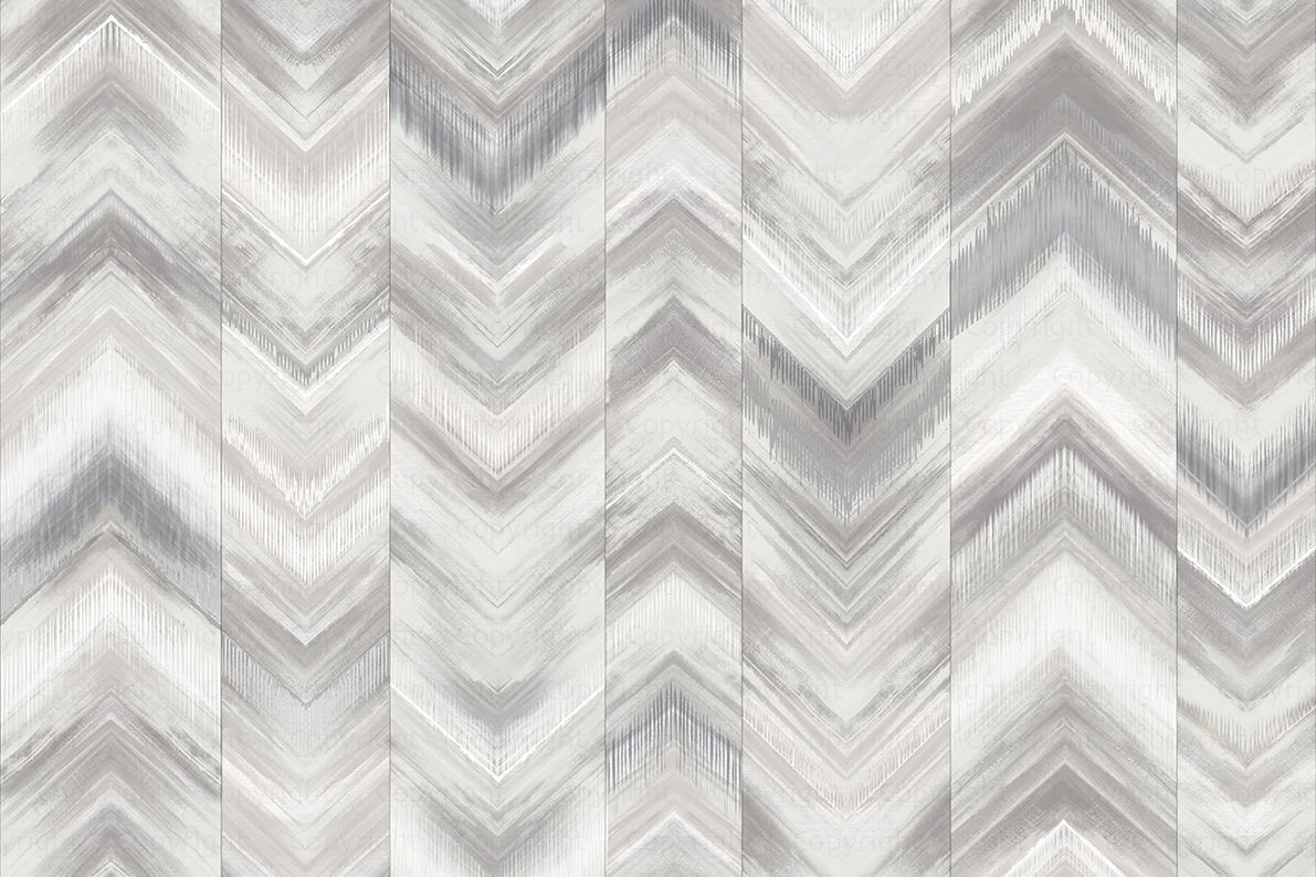 Grey - Chevron Mural