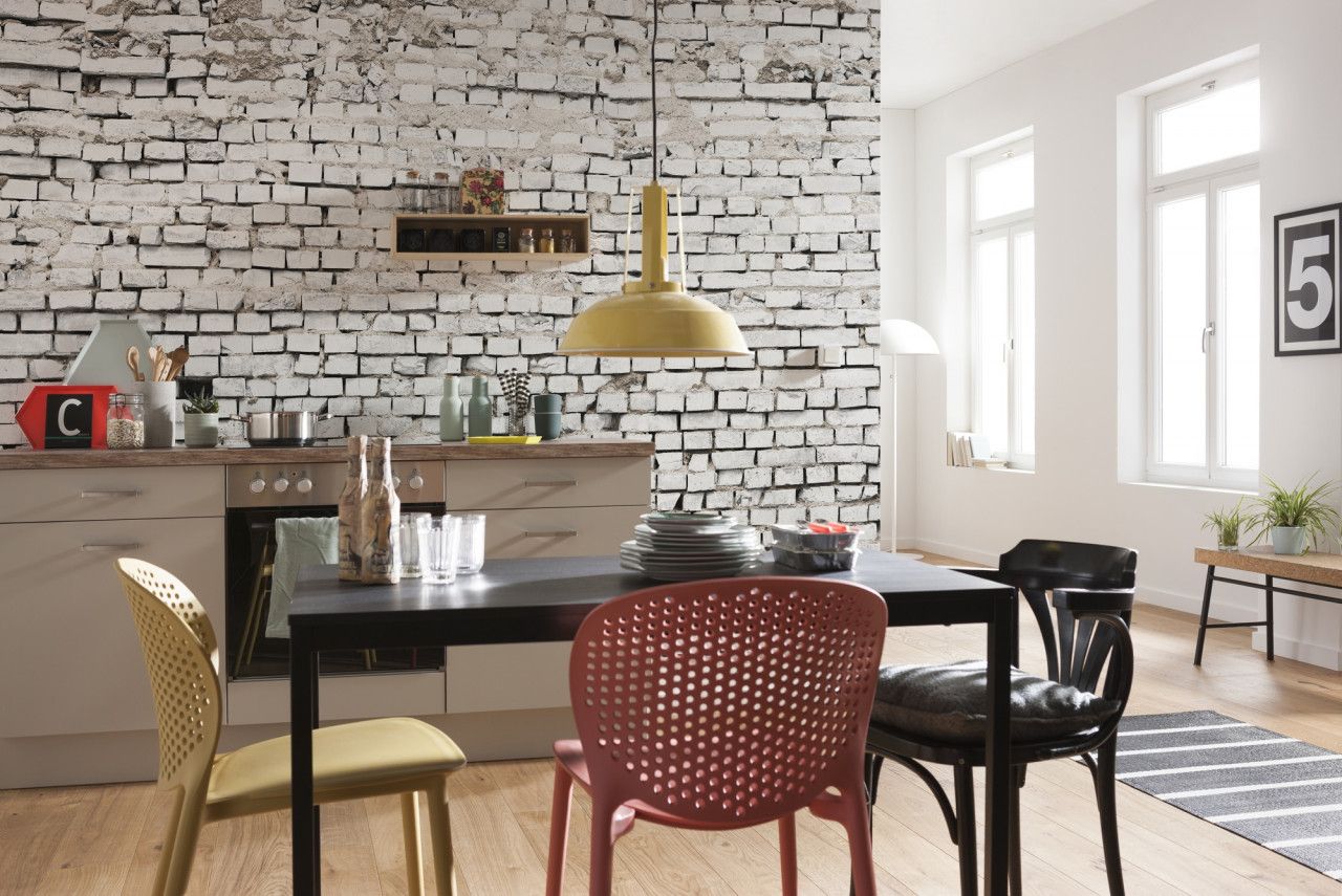 White Brick Mural