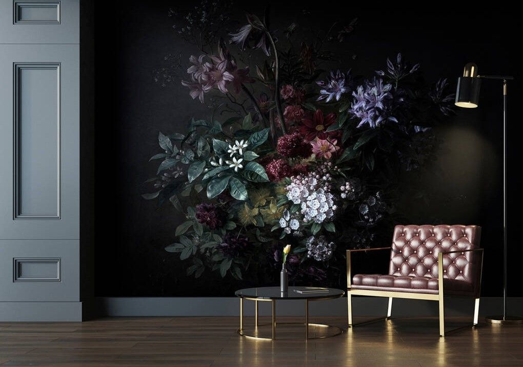 Bouquet Noir 2 Mural