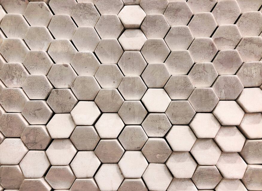 Hexagon Mural - Stone